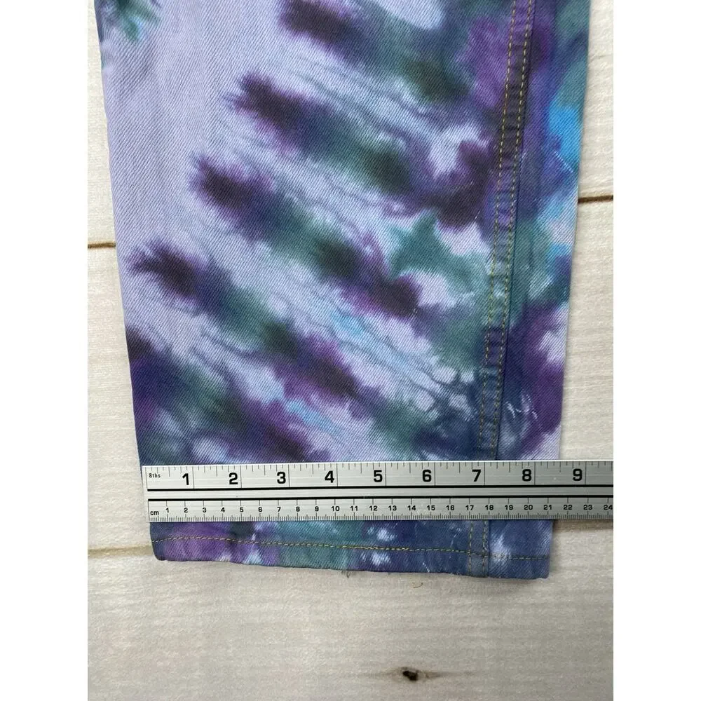 Vtg Levi’s 501 Jeans USA Made 38x34 UPCYCLED Tie Dye Distressed Button Fly 80 90